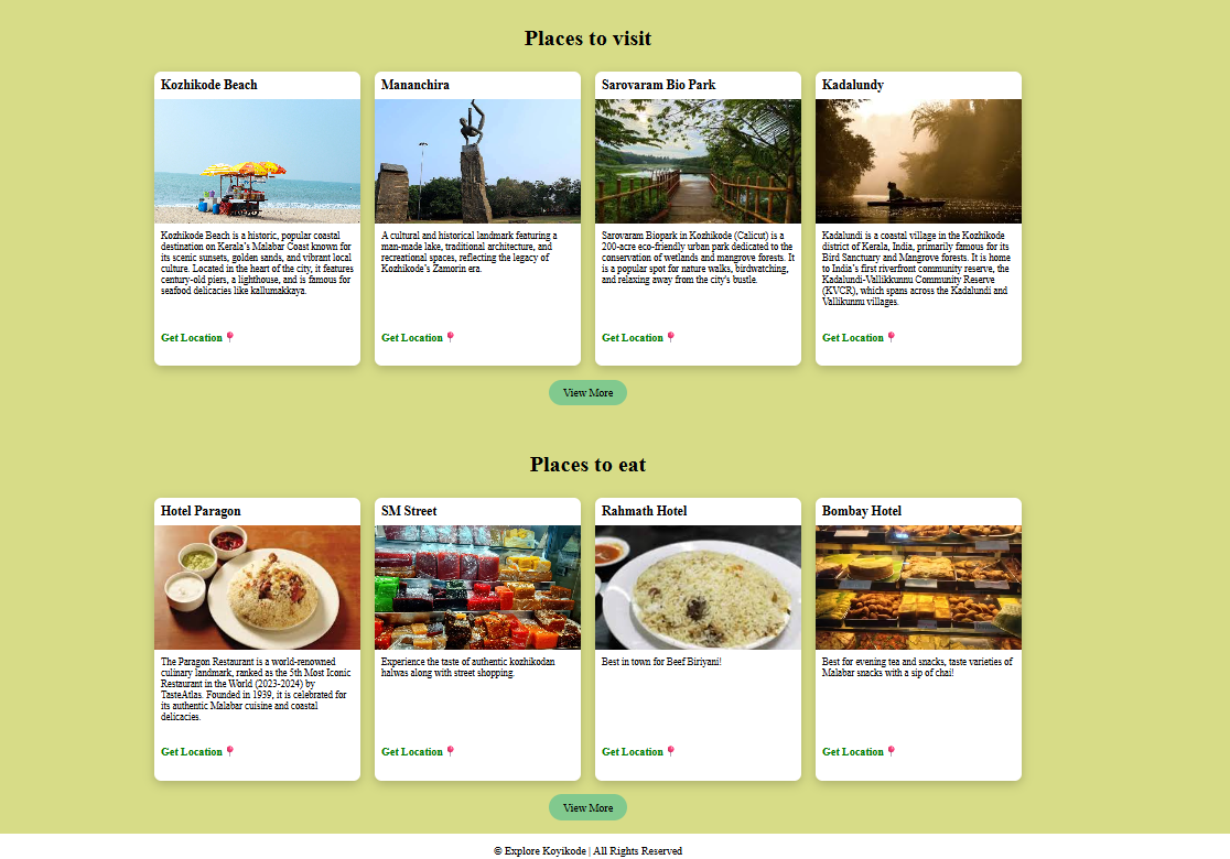Explore Kozhikode Showcase